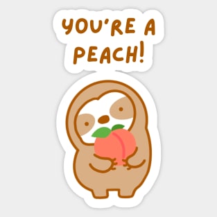 You’re A Peach Sloth Sticker